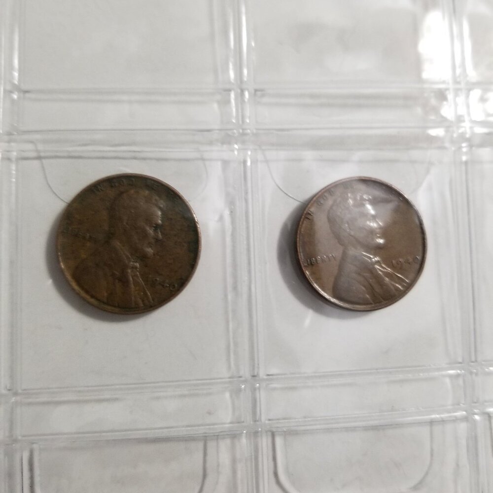 The 1940 Wheat Head Penny (Three) (Two 1940 no-mint)
